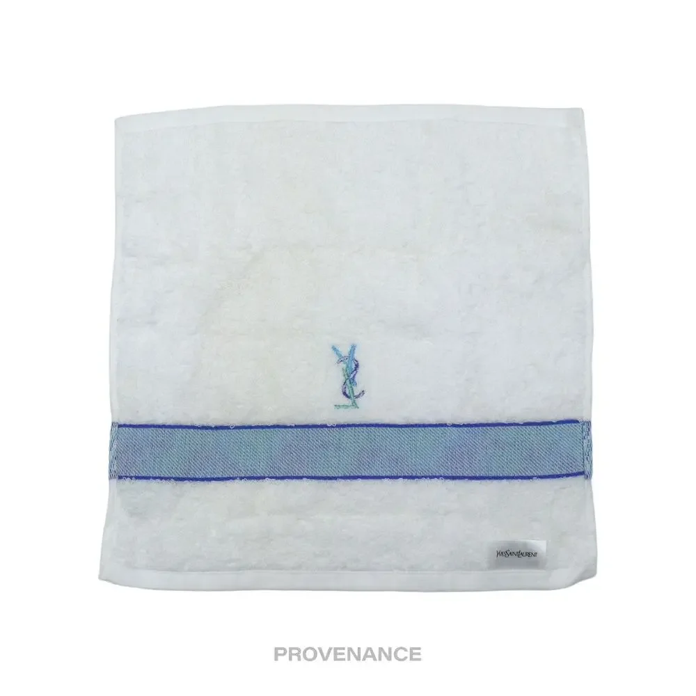 🔴 Yves Saint Laurent YSL Face Towel - White French Terry